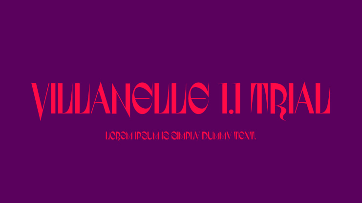 Villanelle 1.1 Trial Font
