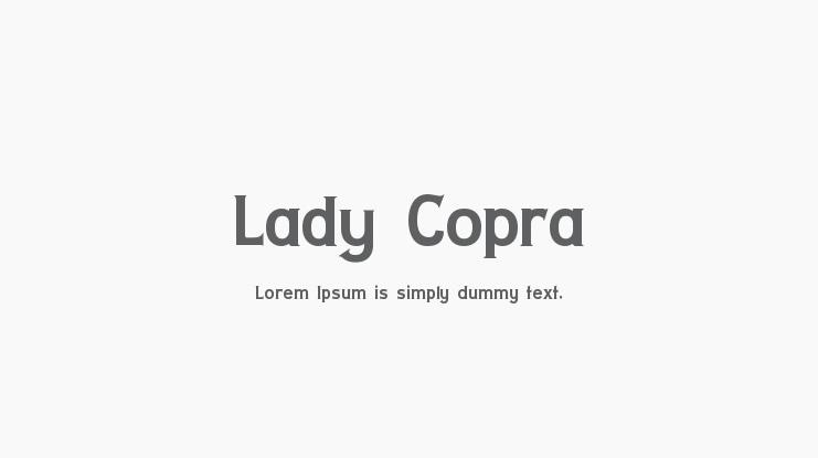 Lady Copra Font Family