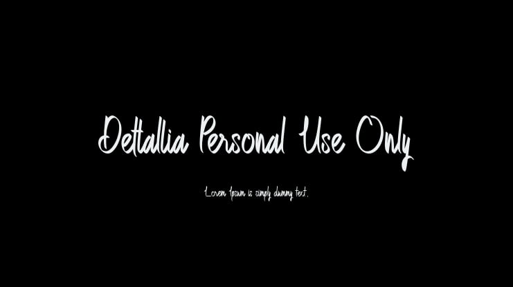 Dettallia Personal Use Only Font