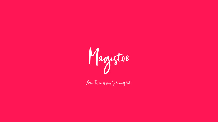 Magistoe Font
