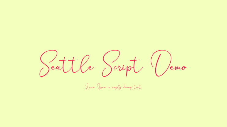 Seattle Script Demo Font