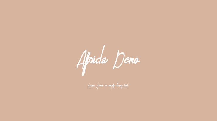Alfrida Demo Font