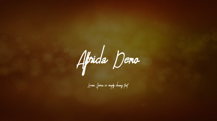 Alfrida Demo Font