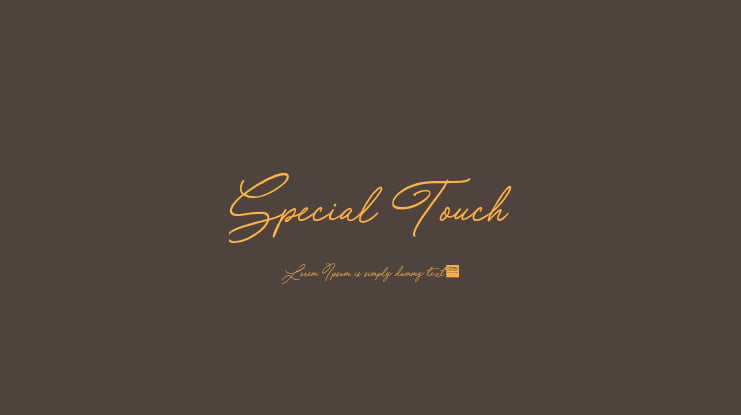 Special Touch Font