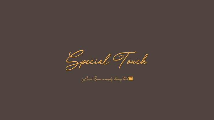Special Touch Font
