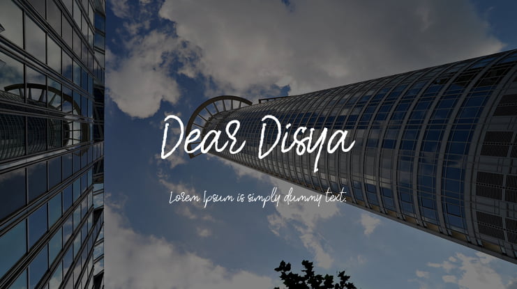 Dear Disya Font