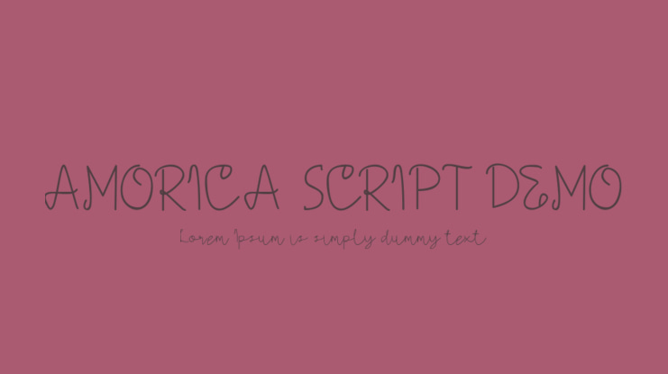 AMORICA SCRIPT DEMO Font Family