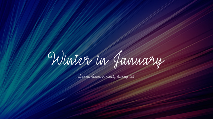 Winter in January Font
