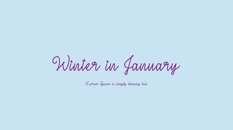 Winter in January Font