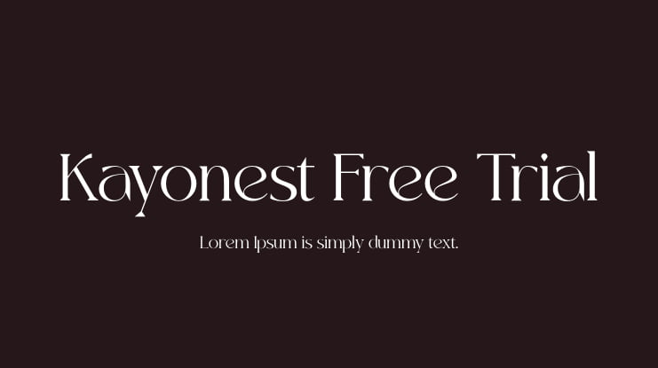Kayonest Free Trial Font