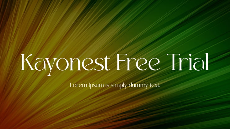 Kayonest Free Trial Font