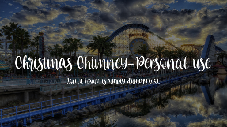 Christmas Chimney-Personal use Font