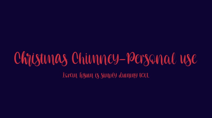 Christmas Chimney-Personal use Font