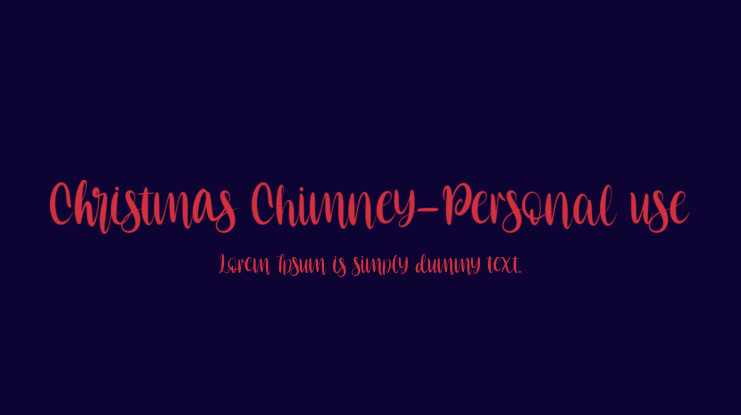 Christmas Chimney-Personal use Font