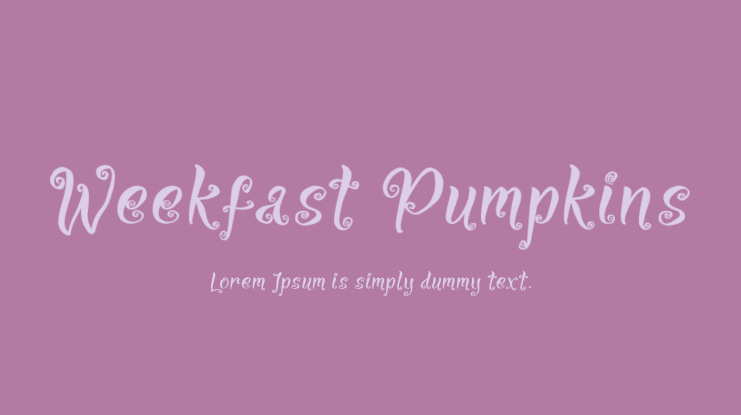 Weekfast Pumpkins Font
