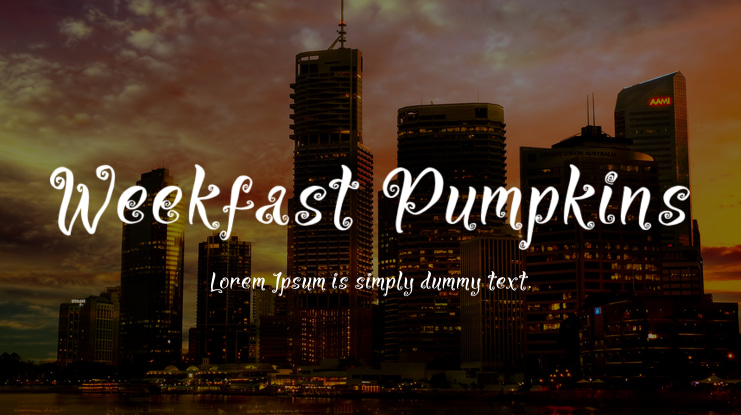 Weekfast Pumpkins Font