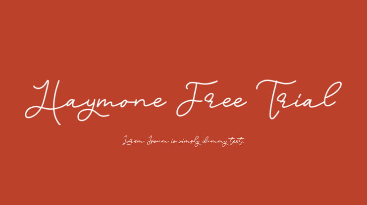 Haymone Free Trial Font