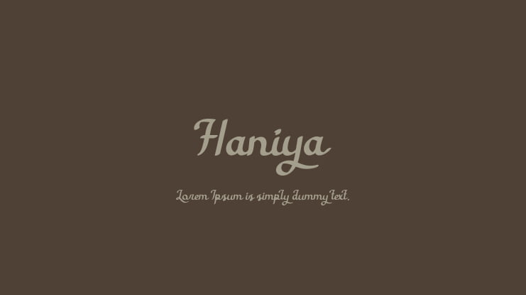 Haniya Font