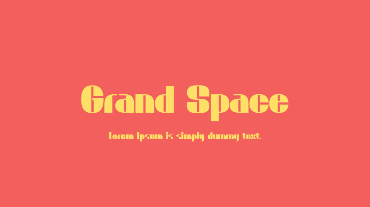 Grand Space Font