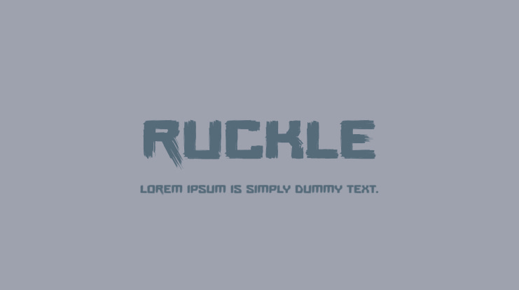 Ruckle Font
