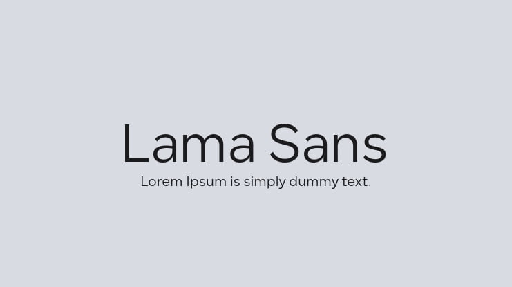 Lama Sans Font Family
