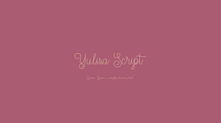 Yulisa Script Font