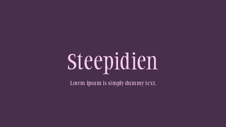 Steepidien Font