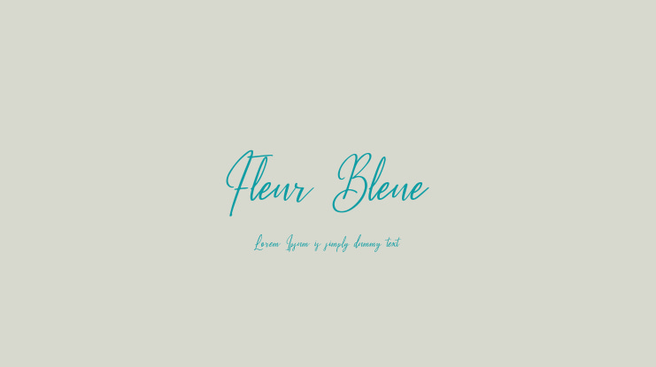 Fleur Bleue Font