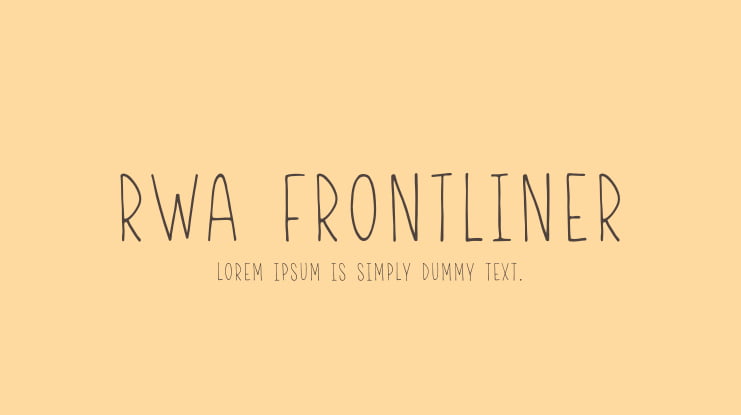 RWA Frontliner Font