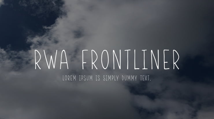 RWA Frontliner Font