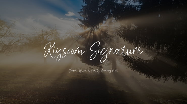 Kiysoom Signature Font