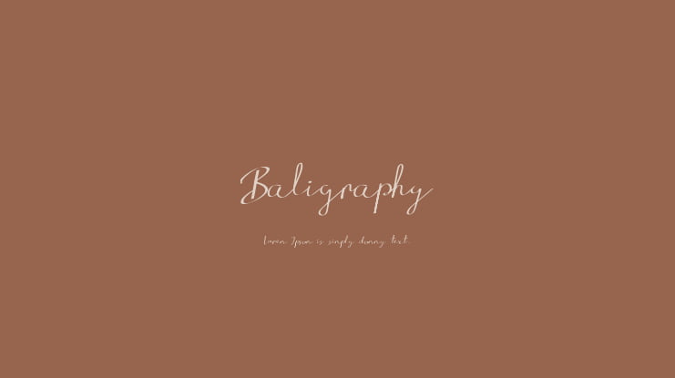 Baligraphy Font