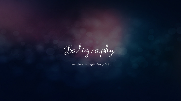 Baligraphy Font