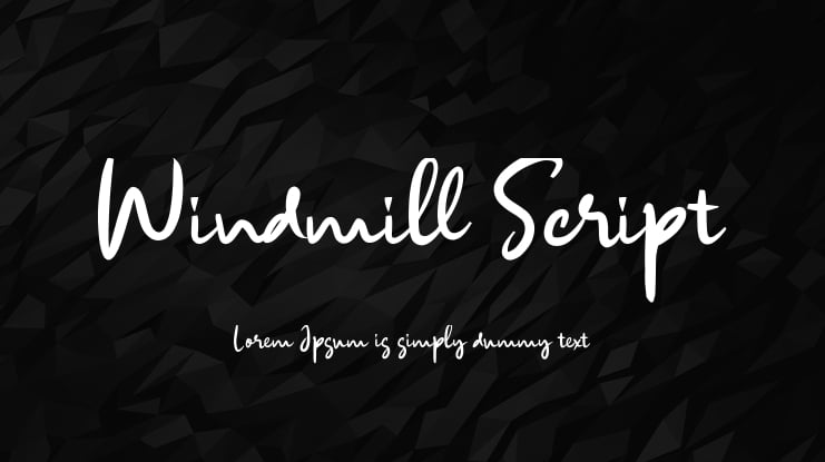 Windmill Script Font