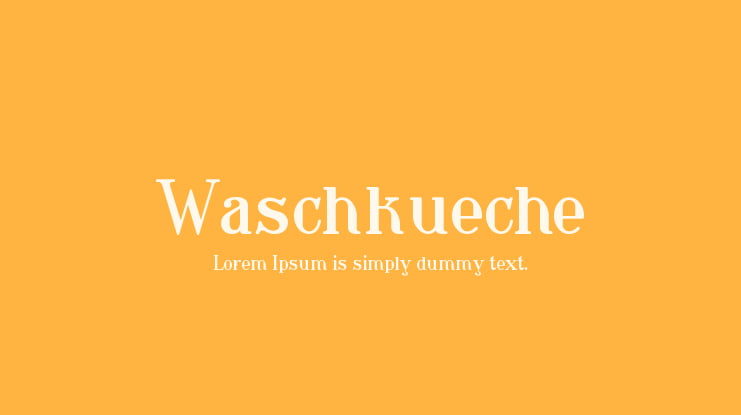 Waschkueche Font Family