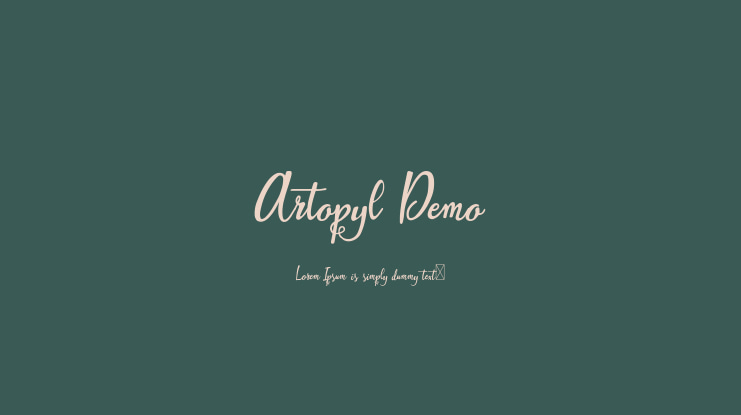 Artopyl Demo Font