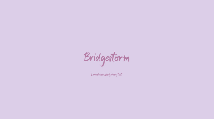 Bridgestorm Font