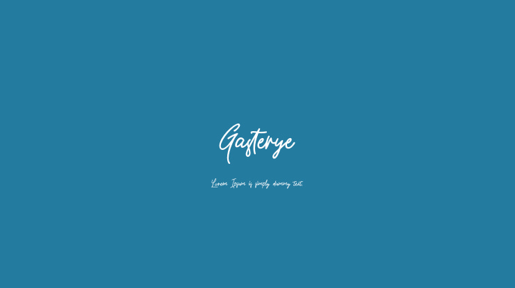 Gasterye Font