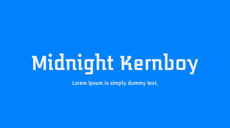 Midnight Kernboy Font Family