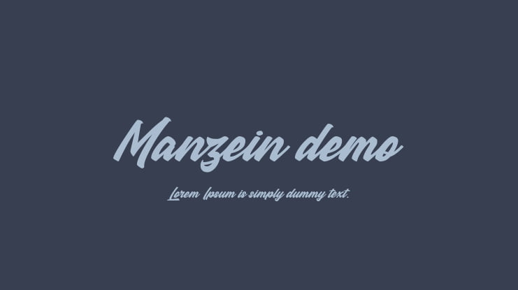 Manzein demo Font
