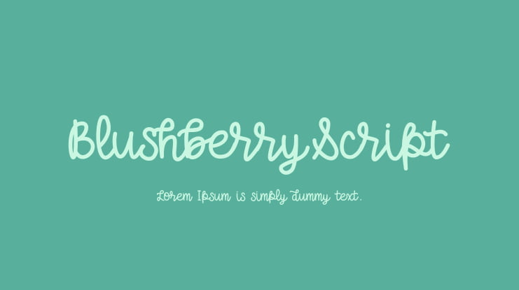 BlushberryScript Font