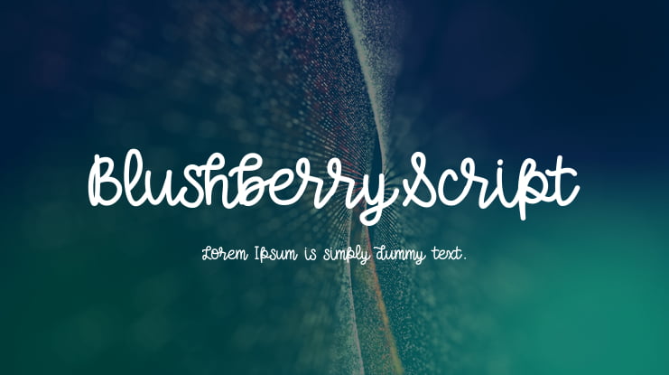 BlushberryScript Font
