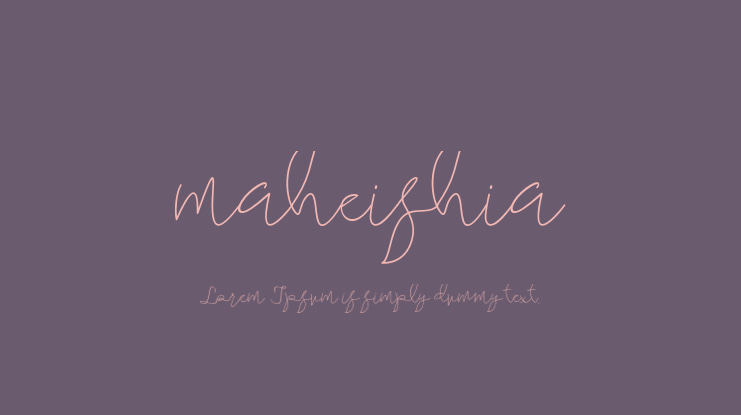 maheishia Font