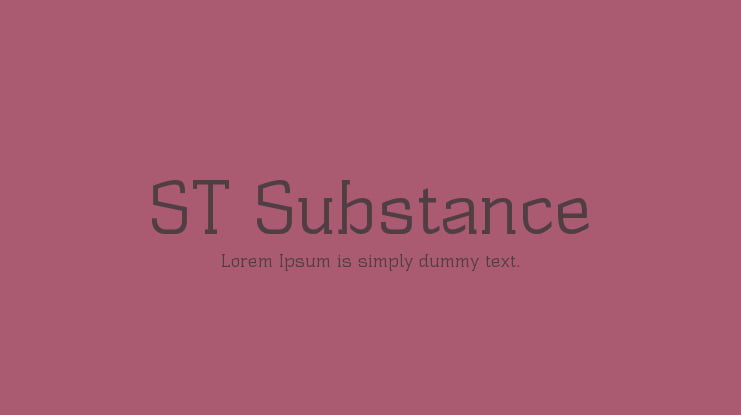 ST Substance Font