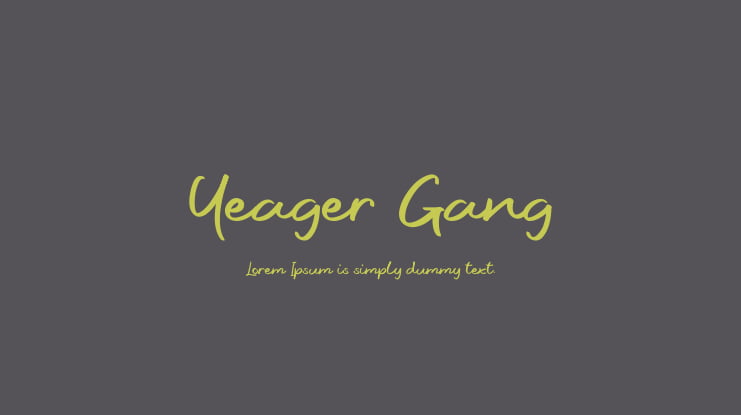 Yeager Gang Font