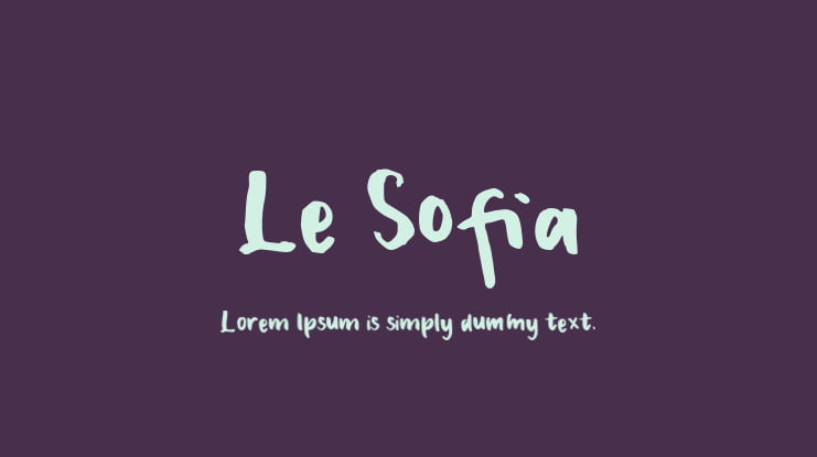 Le Sofia Font