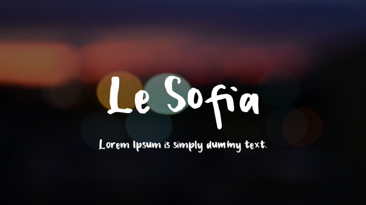 Le Sofia Font
