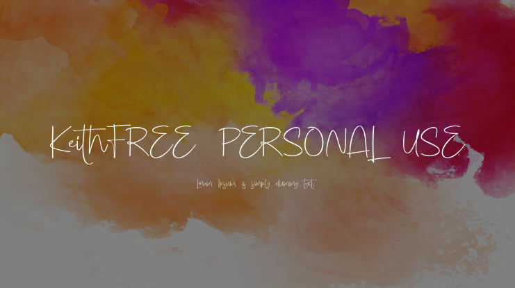 KeithFREE PERSONAL USE Font