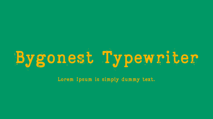 Bygonest Typewriter Font