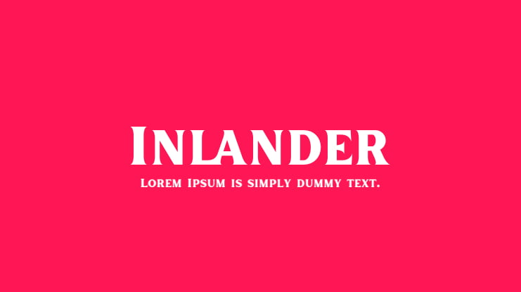 Inlander Font Family